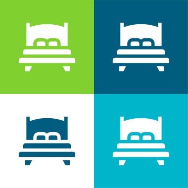 Yatak Düz 4 renk en küçük simge kümesi