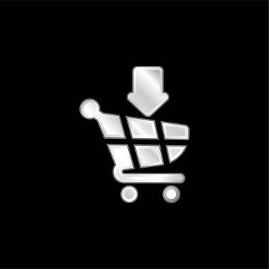 Araba gümüş kaplama metalik simgeye ekle