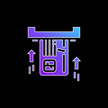ATM mavi gradyan vektör simgesi