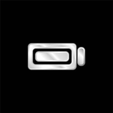 Pil Tam Şarj Gümüş kaplama metalik simge