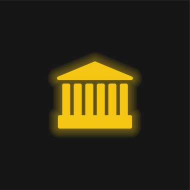 Banka Yatırımları sarı parlak neon simgesi