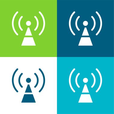 Anten Düz 4 renk en küçük simge kümesi