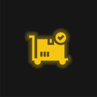 Kutu sarısı parlak neon simgesi