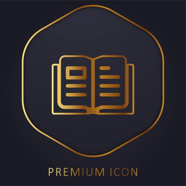 Altın satır premium logosu ya da simgesi