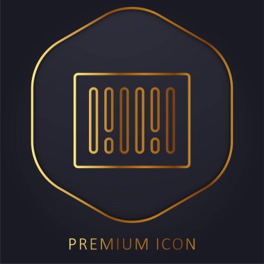 Barcode golden line premium logo or icon clipart