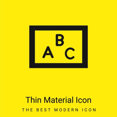 Karatahta en az parlak sarı madde simgesi