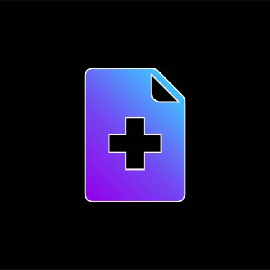 Dosya mavi gradyan vektör simgesi ekle