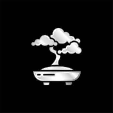 Bonsai gümüş kaplama metalik ikon