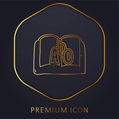 Abc 'in Altın Satır prim logosu veya simgesi