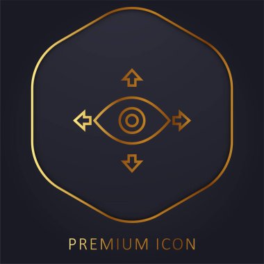 360 View golden line premium logo or icon clipart