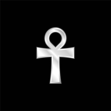 Ankh gümüş kaplama metalik simge