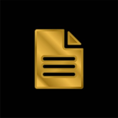 Altın kaplama metalik simge veya logo vektörünü arşivle