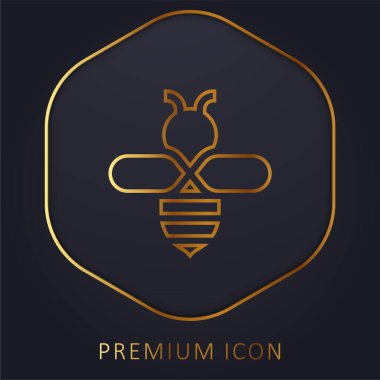 Arı altın çizgisi prim logosu veya simgesi