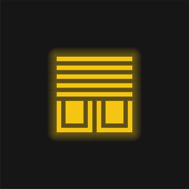 Parlak sarı neon ikonu