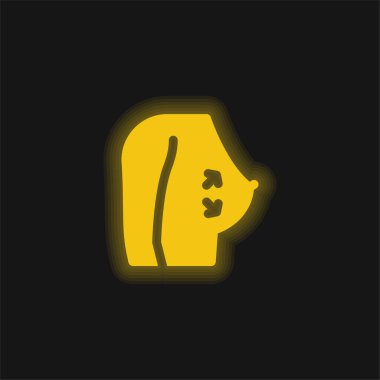 Göğüs sarısı parlak neon simgesi