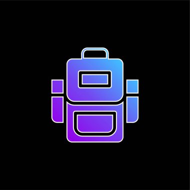 Sırt çantası mavi gradyan vektör simgesi