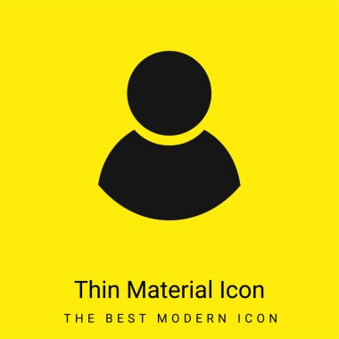 Black Male User Symbol minimal bright yellow material icon clipart
