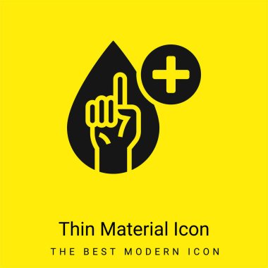 Blood Test minimal bright yellow material icon clipart
