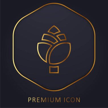 Artichoke golden line premium logo or icon clipart