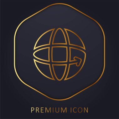 360 golden line premium logo or icon clipart