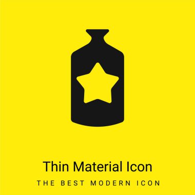 Şişe minimumda parlak sarı madde simgesi