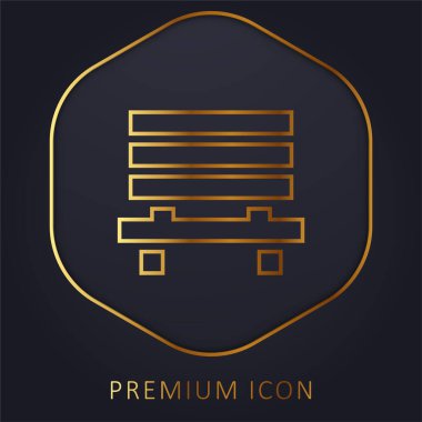 Altın çizgi prim logosu veya simgesi