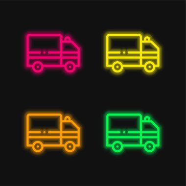 Parlayan neon vektör simgesi