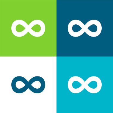500px Logo Düz 4 renk en az simge kümesi
