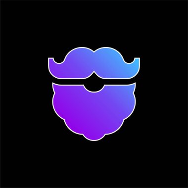 Sakal mavi gradyan vektör simgesi