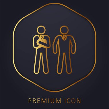 Bodyguard altın çizgi premium logosu veya simgesi