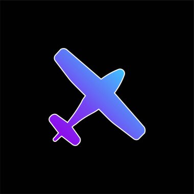 Uçak mavi gradyan vektör simgesi