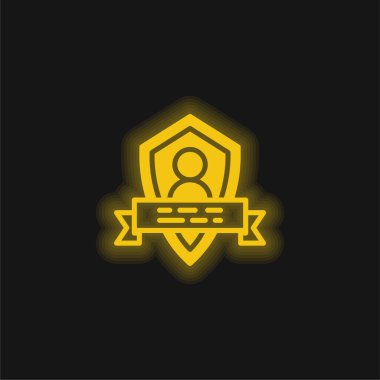 Parlak sarı neon simgeler