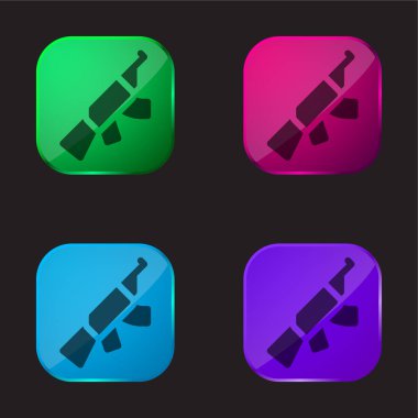 Saldırı Tüfeği dört renkli cam simgesi