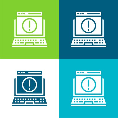 Erişim Reddedildi Düz Düz Renk minimal simgesi seti