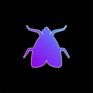 Big Fly blue gradient vector icon clipart