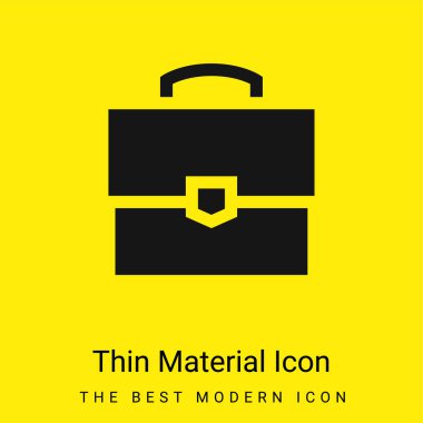 Evrak çantası en az parlak sarı madde simgesi
