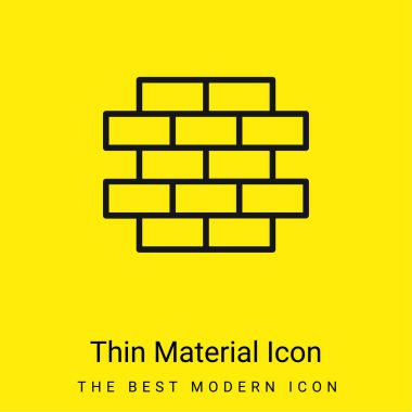 Brickwall minimal bright yellow material icon clipart