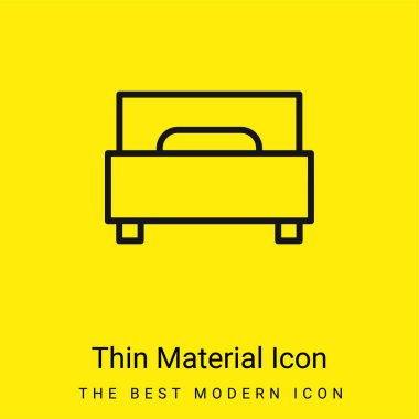 Yatak minimal parlak sarı madde simgesi