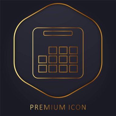 Yıllık Takvim Altın Çizgisi prim logosu veya simgesi