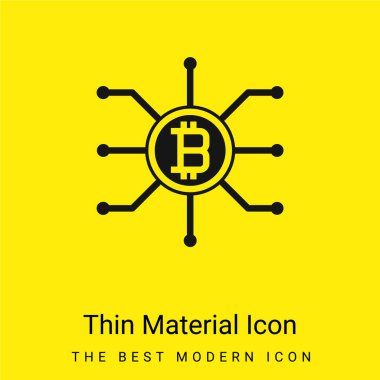 Bitcoin en az parlak sarı madde simgesi