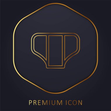 Bebek bezi. Altın çizgi logosu veya simgesi.