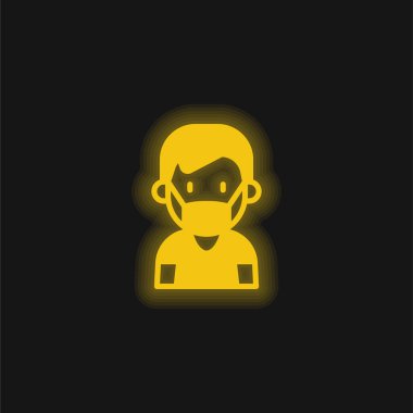 Sarı parlak neon simgesi