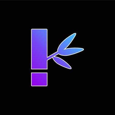 Bambu mavisi gradyan vektör simgesi