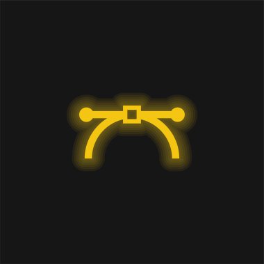 Çapa Noktası Sarı Parlayan Neon simgesi