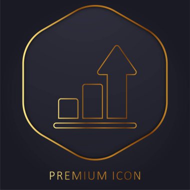 Altın çizgi prim logosu veya simgesi