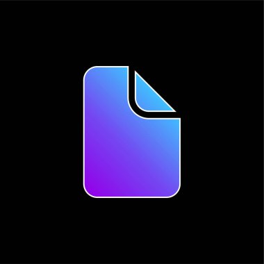 Boş Sayfa mavi gradyan vektör simgesi