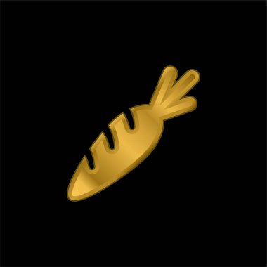Büyük Havuç altın kaplama metalik simge veya logo vektörü