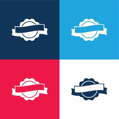 Ödül İşareti Mavi ve Kırmızı Minimum Renk Simgesi