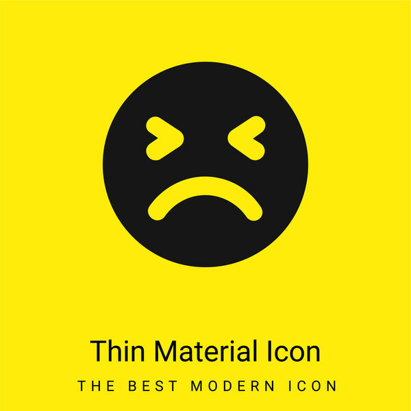 Bad Face минимальный ярко-желтый значок материала