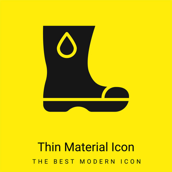 Boots minimal bright yellow material icon